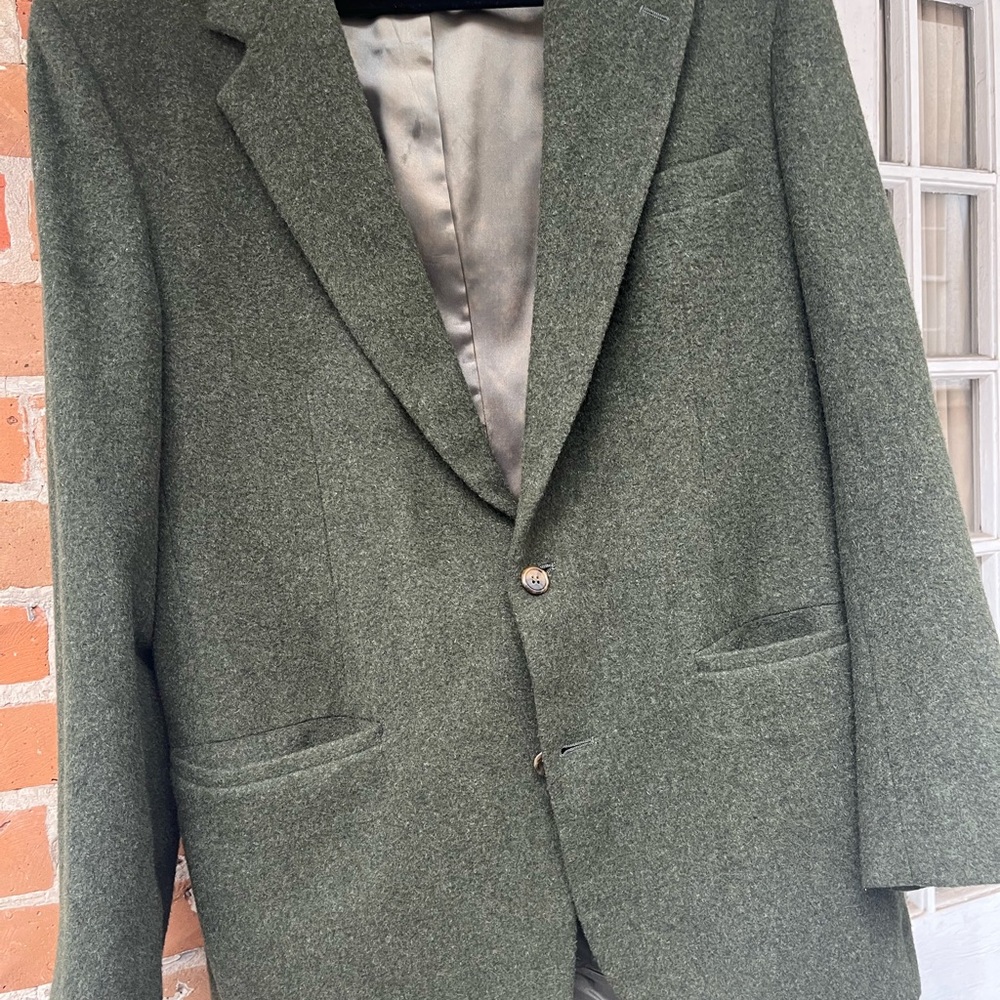 Brooks Brothers Green Sport Coat Timeless Wool Blend
